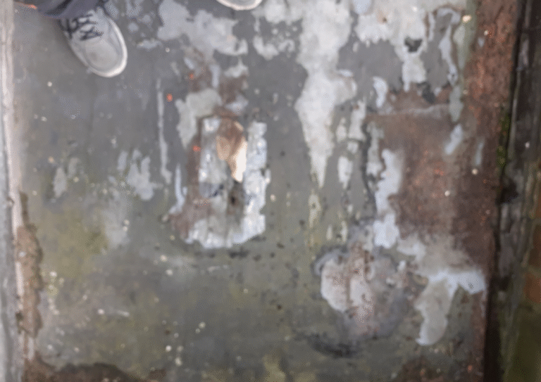 Old roof felt covering ripped apart exposing a hole and needed an emergency repair.