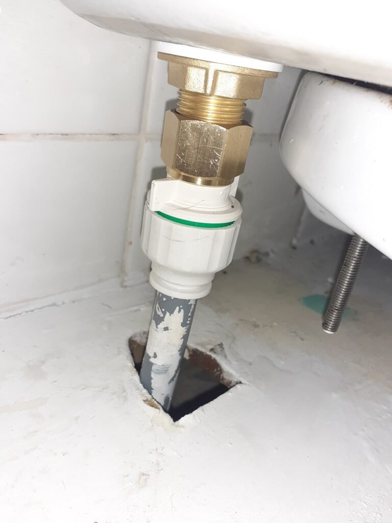 Replaced with new push-fit connector